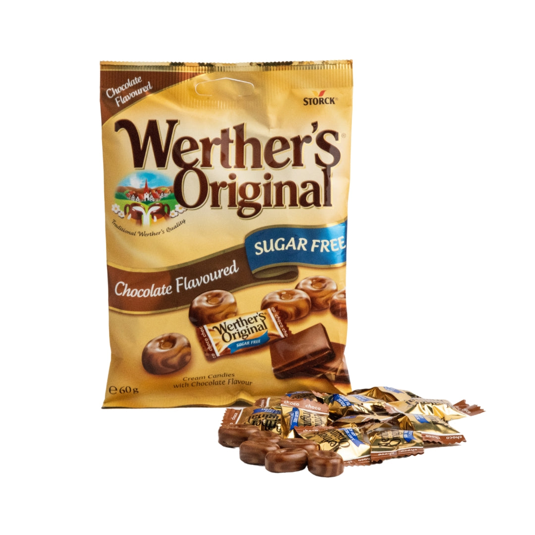 Werther's Original Chocolate Flavoured Sugar Free 60g x 24