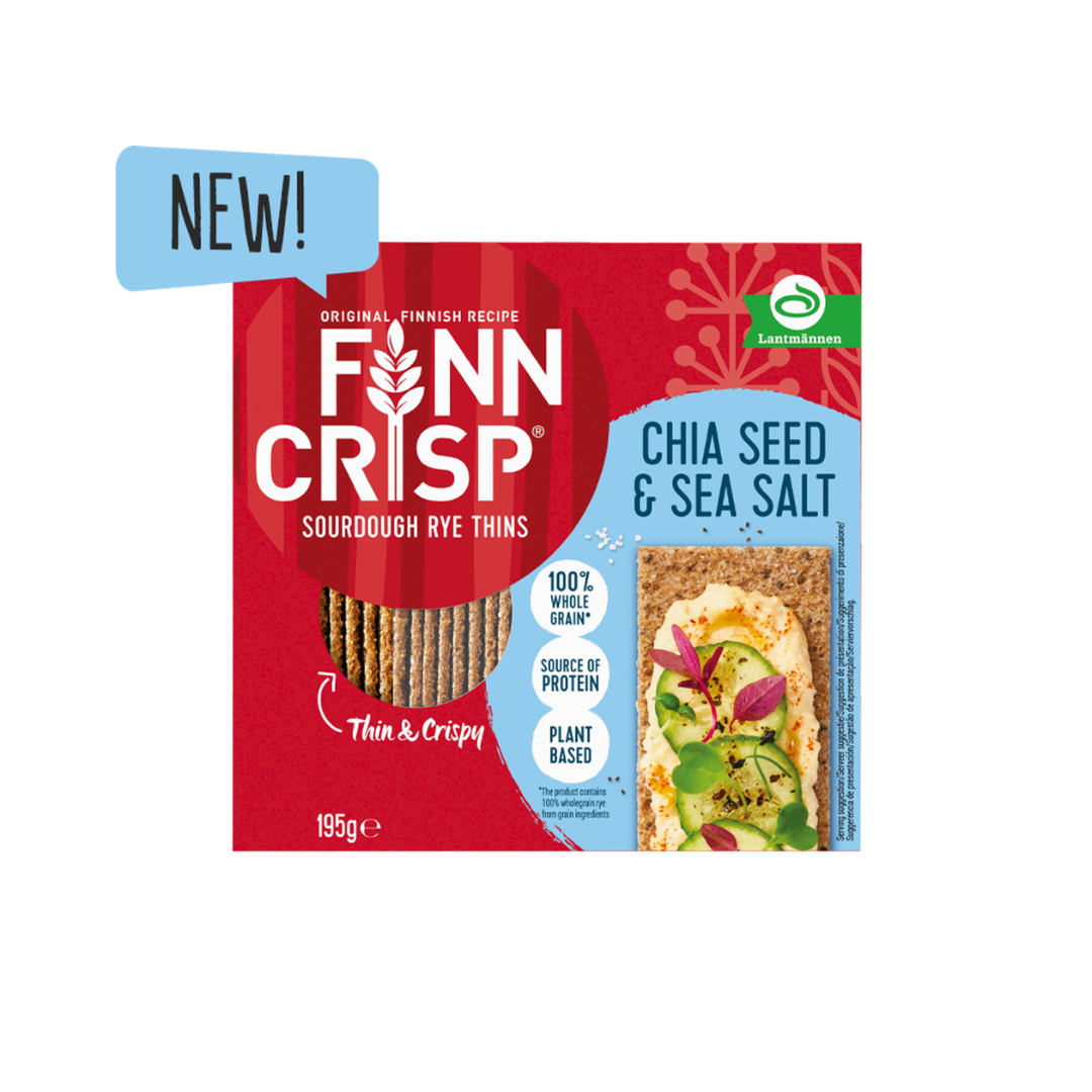 Finn Crisp Thin Chia Seed & Sea Salt 195g